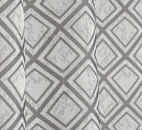 Panipat Textile Hub Polyester Eyelet Grey jacquard curtains Pack of 2 - Long Door (4x9 Feet)