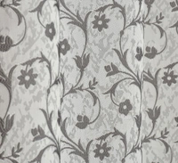 Panipat Textile Hub Polyester Eyelet Grey jacquard curtains Pack of 2 - Long Door (4x9 Feet)