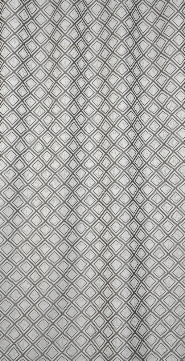 Panipat Textile Hub Polyester Eyelet Grey jacquard curtains Pack of 2 - Long Door (4x9 Feet)