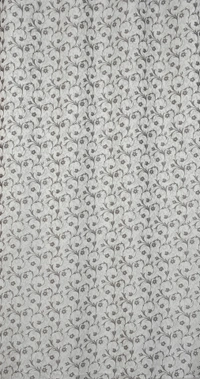 Panipat Textile Hub Polyester Eyelet Grey jacquard curtains Pack of 2 - Long Door (4x9 Feet)