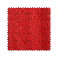 Panipat Textile Hub Polyester Eyelet Red Designer Print Velvet Blackout curtains Pack of 2 - Long Door (4x9 Feet), red