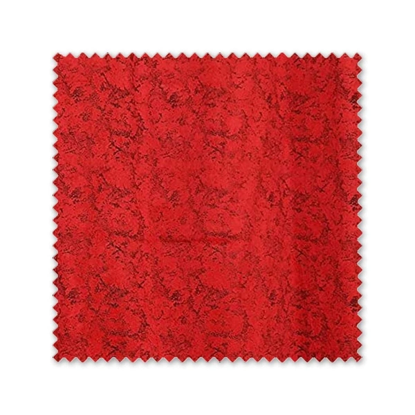 Panipat Textile Hub Polyester Eyelet Red Designer Print Velvet Blackout curtains Pack of 2 - Long Door (4x9 Feet), red