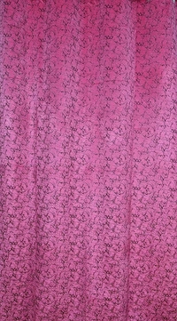 Panipat Textile Hub Polyester Eyelet Pink Designer Print Velvet Blackout curtains Pack of 2 - Long Door (4x9 Feet), Pink