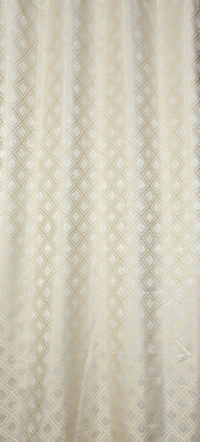 Panipat Textile Hub Polyester Eyelet Cream jacquard curtains Pack of 2 - Long Door (4x9 Feet)