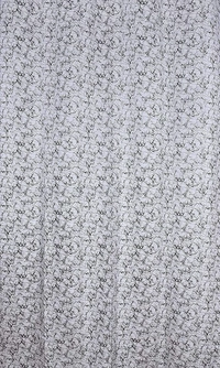 Panipat Textile Hub Polyester Eyelet White Designer Print Velvet Blackout curtains Pack of 2 - Window (4x5 Feet), White