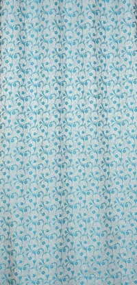 Panipat Textile Hub Polyester Eyelet Aqua jacquard curtains Pack of 2 - Door (4x7 Feet)