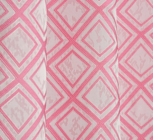 Panipat Textile Hub Polyester Eyelet Pink jacquard curtains Pack of 2 - Door (4x7 Feet)