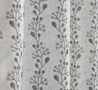 Panipat Textile Hub Polyester Eyelet Grey jacquard curtains Pack of 2 - Long Door (4x9 Feet)