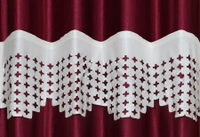 Home Garage Polyester Eyelet Valence Design Maroon Solid Curtains Pack of 2 - Long Door (4x9 Feet)