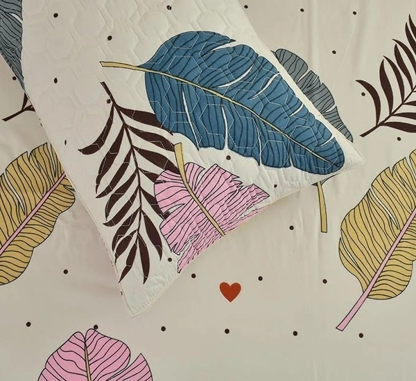 Panipat textile Hub 180 TC Microfiber Super Soft 5 pc Double Bedsheet with 2 Pillow cover or 2 cushion cover with filler - Double