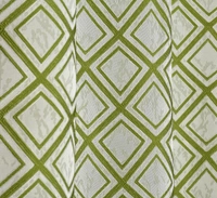 Panipat Textile Hub Polyester Eyelet Green  jacquard curtains Pack of 2 - Long Door (4x9 Feet)