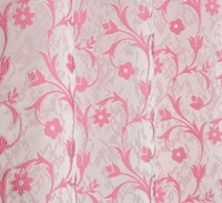 Panipat Textile Hub Polyester Eyelet Pink jacquard curtains Pack of 2 - Door (4x7 Feet)