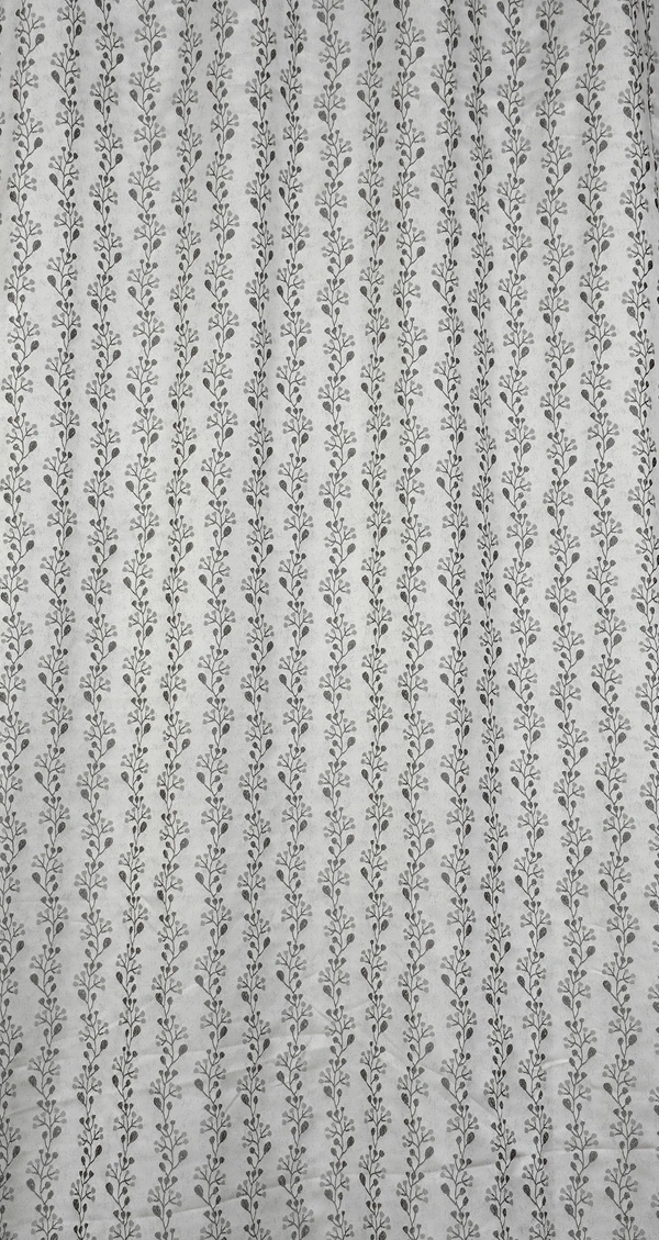 Panipat Textile Hub Polyester Eyelet Grey jacquard curtains Pack of 2 - Long Door (4x9 Feet)