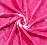 Pink Warm Double Bed Woollen & Velvet Fitted Bedsheet