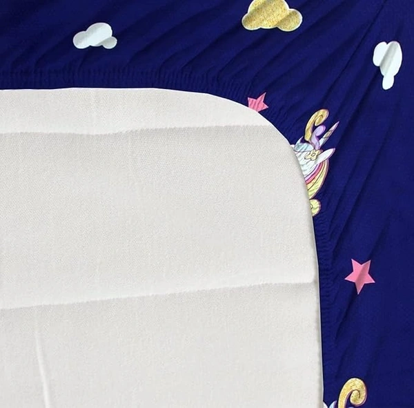 Panipat Textile Hub Panipat textile Hub 210 TC Microfiber single Elastic Fitted Bedsheet with 1 Pillow cover