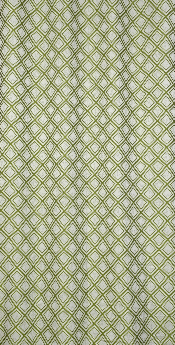 Panipat Textile Hub Polyester Eyelet Green  jacquard curtains Pack of 2 - Long Door (4x9 Feet)