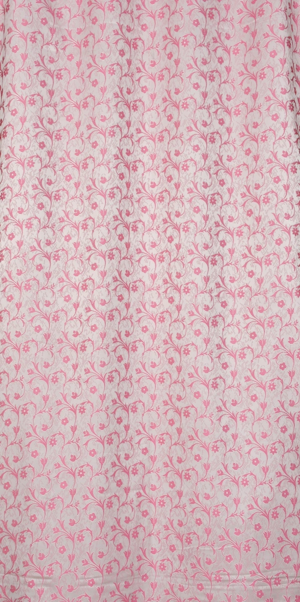 Panipat Textile Hub Polyester Eyelet Pink jacquard curtains Pack of 2 - Door (4x7 Feet)