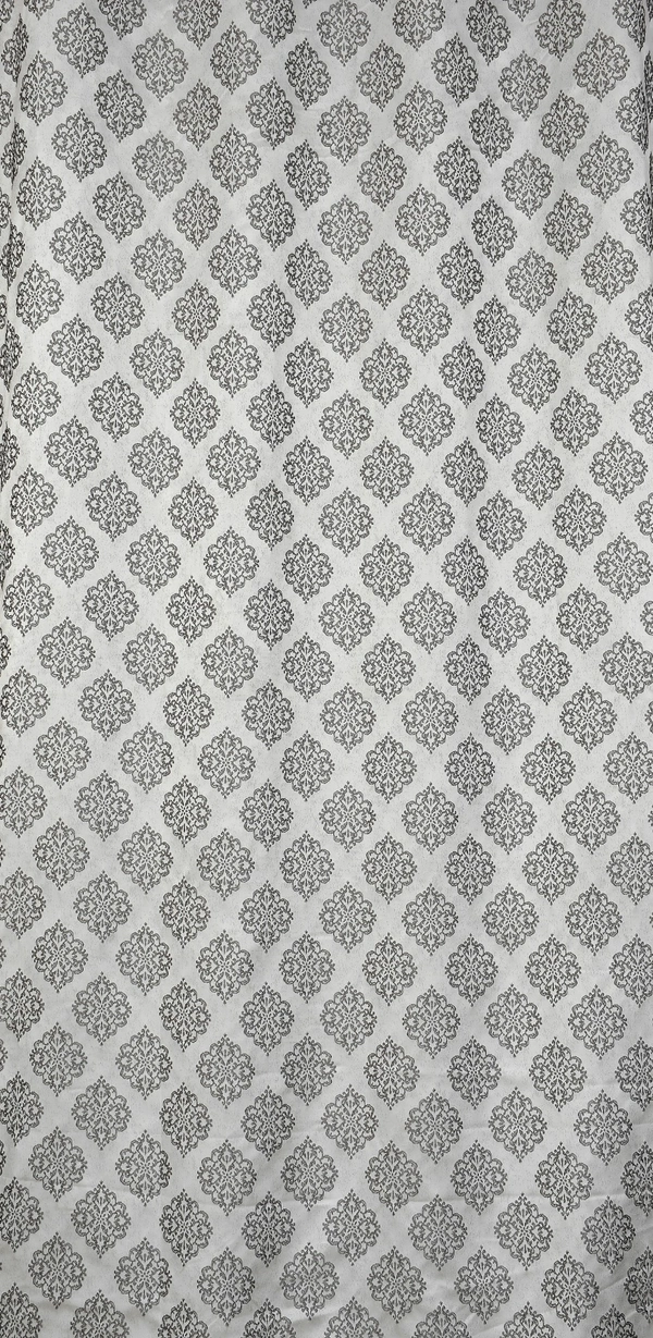 Panipat Textile Hub Polyester Eyelet Grey jacquard curtains Pack of 2 - Long Door (4x9 Feet)