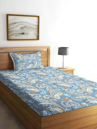 Panipat Textile Hub Panipat textile Hub 210 TC Microfiber single Elastic Fitted Bedsheet with 1 Pillow cover