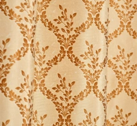 Panipat Textile Hub Polyester Eyelet Gold Designer Print curtains Pack of 2 - Door (4x7 Feet)