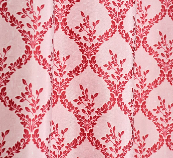 Panipat Textile Hub Polyester Eyelet Maroon Designer Print curtains Pack of 2 - Window (4x5 Feet)