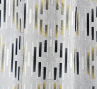 Panipat Textile Hub Polyester Eyelet Grey Designer Print curtains Pack of 2 - Window (4x5 Feet)