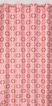 Panipat Textile Hub Polyester Eyelet Maroon Designer Print curtains Pack of 2 - Door (4x7 Feet)