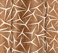 Panipat Textile Hub Polyester Eyelet Brown Designer Print curtains Pack of 2 - Window (4x5 Feet)