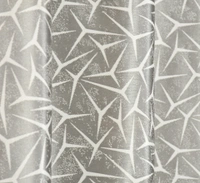 Panipat Textile Hub Polyester Eyelet Grey Designer Print curtains Pack of 2 - Window (4x5 Feet)