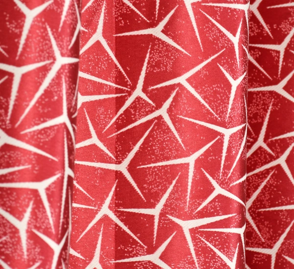 Panipat Textile Hub Polyester Eyelet Maroon Designer Print curtains Pack of 2 - Long Door (4x9 Feet)