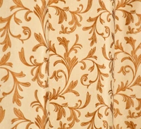 Panipat Textile Hub Polyester Eyelet Gold Designer Print curtains Pack of 2 - Long Door (4x9 Feet)