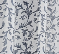 Panipat Textile Hub Polyester Eyelet Grey Designer Print curtains Pack of 2 - Window (4x5 Feet)