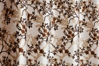 Panipat Textile Hub Polyester Eyelet Brown Designer Print curtains Pack of 2 - Door (4x7 Feet), Woody Brown