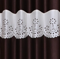 Home Garage Polyester Eyelet Valence Design Brown Solid Curtains Pack of 2 - Long Door (4x9 Feet)