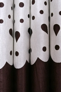 Home Garage Polyester Eyelet Valence Design Brown Solid Curtains Pack of 2 - Long Door (4x9 Feet)