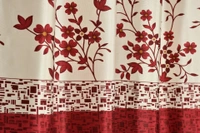 Panipat Textile Hub Polyester Eyelet Marron Designer Print curtains Pack of 2 - Window (4x5 Feet)