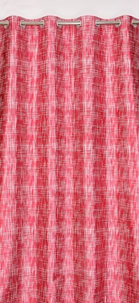 Panipat Textile Hub Polyester Eyelet Maroon Designer Print curtains Pack of 2 - Door (4x7 Feet)