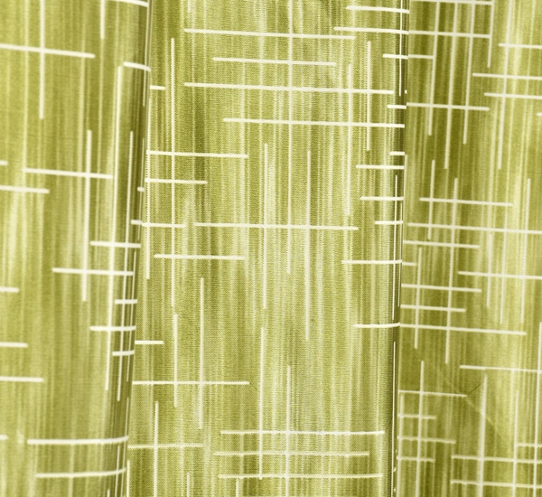 Panipat Textile Hub Polyester Eyelet Green Designer Print curtains Pack of 2 - Window (4x5 Feet)