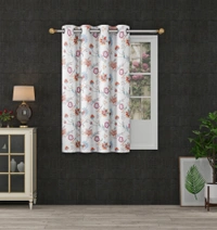 Pink Digital Print Shining Blackout Curtains Pack of 2 - (4 x 5 Feet)