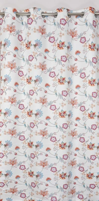 Pink Digital Print Shining Blackout Curtains Pack of 2 - (4 x9 Feet)