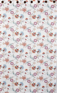 Pink Digital Print Shining Blackout Curtains Pack of 2 - (4 x9 Feet)