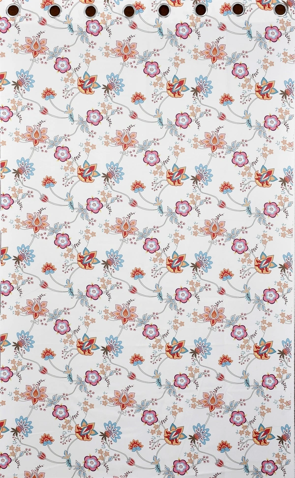 Pink Digital Print Shining Blackout Curtains Pack of 2 - (4 x9 Feet)