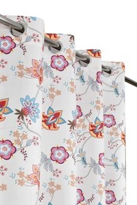 Pink Digital Print Shining Blackout Curtains Pack of 2 - (4 x 5 Feet)