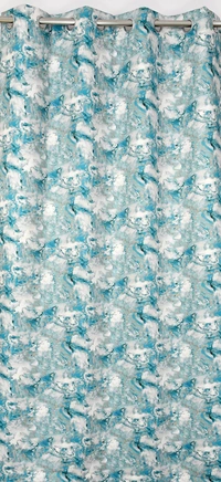 Sky Digital Print Shining Blackout Curtains Pack of 2 - (4 x9 Feet)