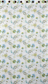 Green Digital Print Shining Blackout Curtains Pack of 2 - (4 x 7 Feet)