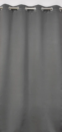 Panipat Textile Hub Polyester Eyelet Grey Designer Solid Blackout curtains Pack of 2 - Window (4x5 Feet)