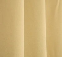 Panipat Textile Hub Polyester Eyelet Khakhi Solid Blackout curtains Pack of 2 - Window (4x5 Feet)