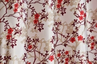 Panipat Textile Hub Polyester Eyelet Marron Designer Print curtains Pack of 2 - Door (4x7 Feet), Mexican Red