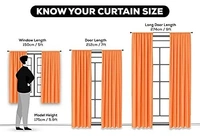 Panipat Textile Hub Polyester Eyelet Cream jacquard curtains Pack of 2 - Long Door (4x9 Feet)