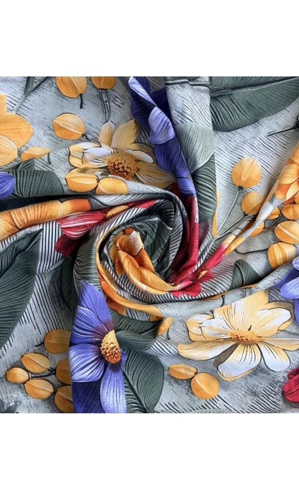 Blue 7D Cotton Feel Super Soft Fabric King Size bedsheet 7D Print Bedsheet for Double Bed with 2 Pillow Covers.